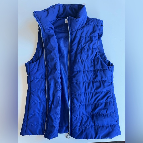 Michael Kors Blue Zip Up Quilted Puffer Vest Women’s Size M - Picture 8 of 9